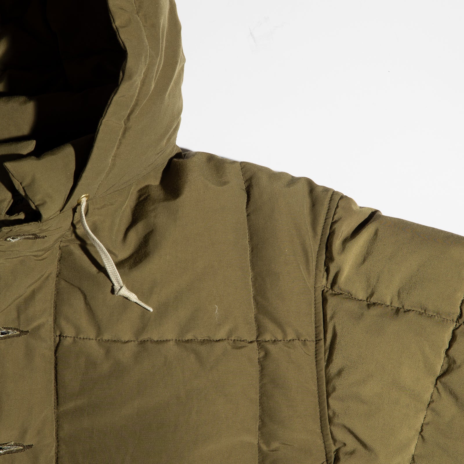 The Real McCoy's Cotton/Nylon Hooded Down Jacket - Olive