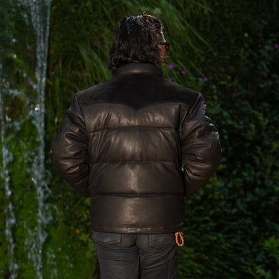 The Real McCoy's Deerskin Down Jacket - Black - Standard & Strange