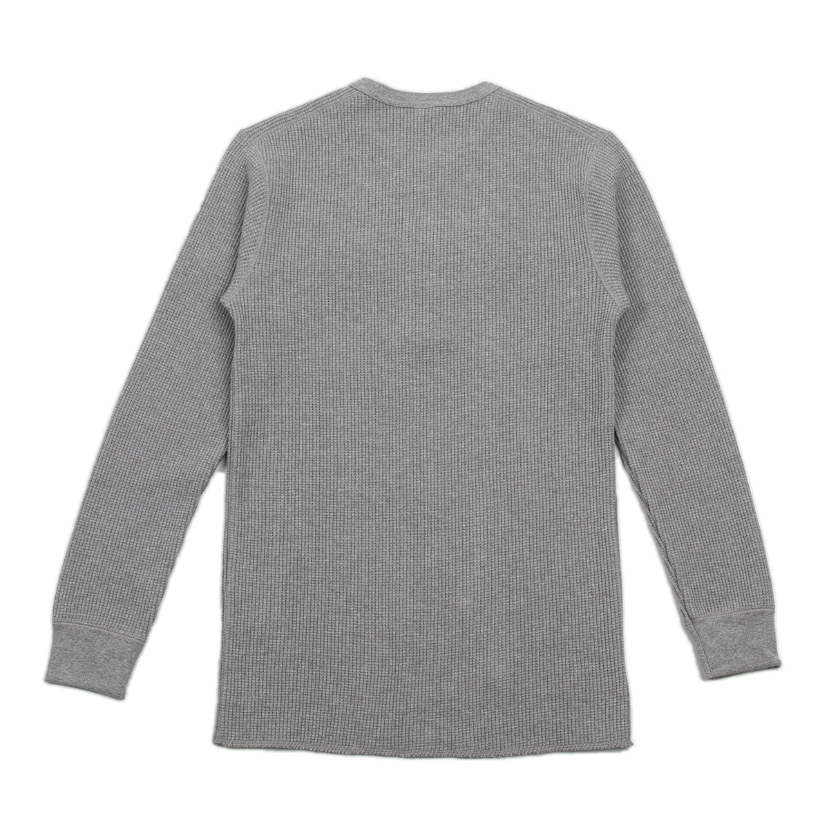 Joe McCoy Long Sleeve Waffle Henley - Gray