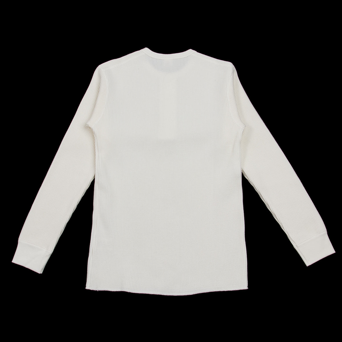 Joe McCoy Long Sleeve Waffle Henley - White