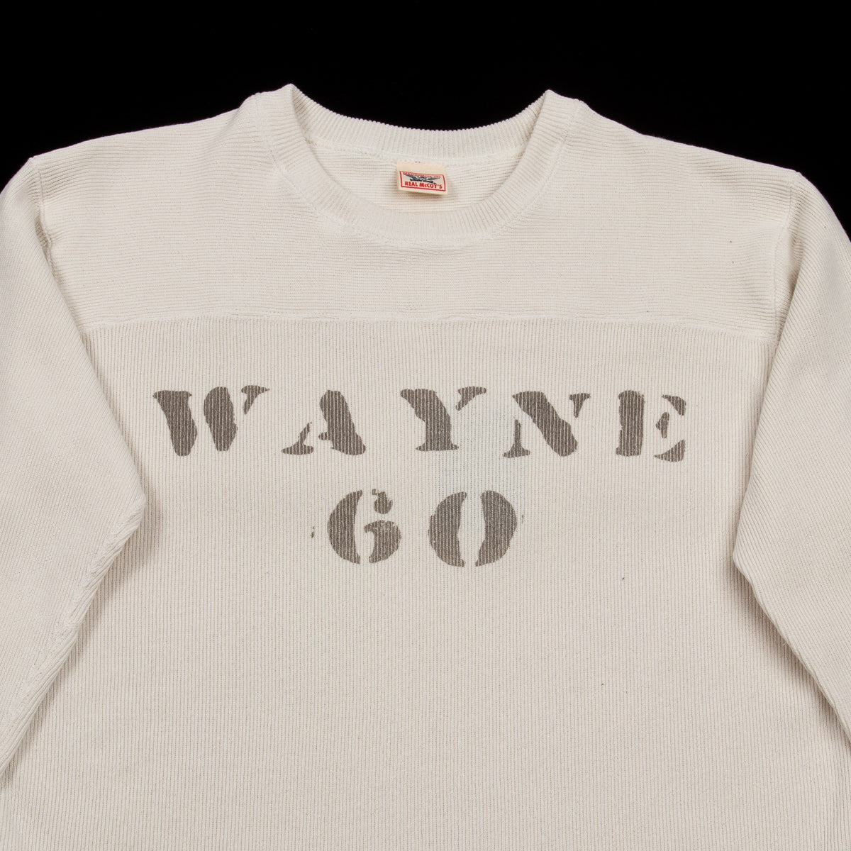 The Real McCoy's Military Football Tee / Wayne - Milk - Standard & Strange