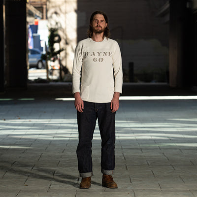 The Real McCoy's Military Football Tee / Wayne - Milk - Standard & Strange