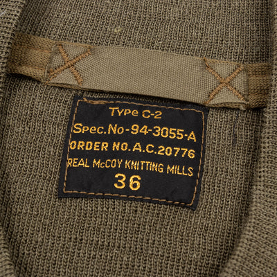 The Real McCoy's Vest, Flying Winter, Type C-2 - Olive - Standard & Strange