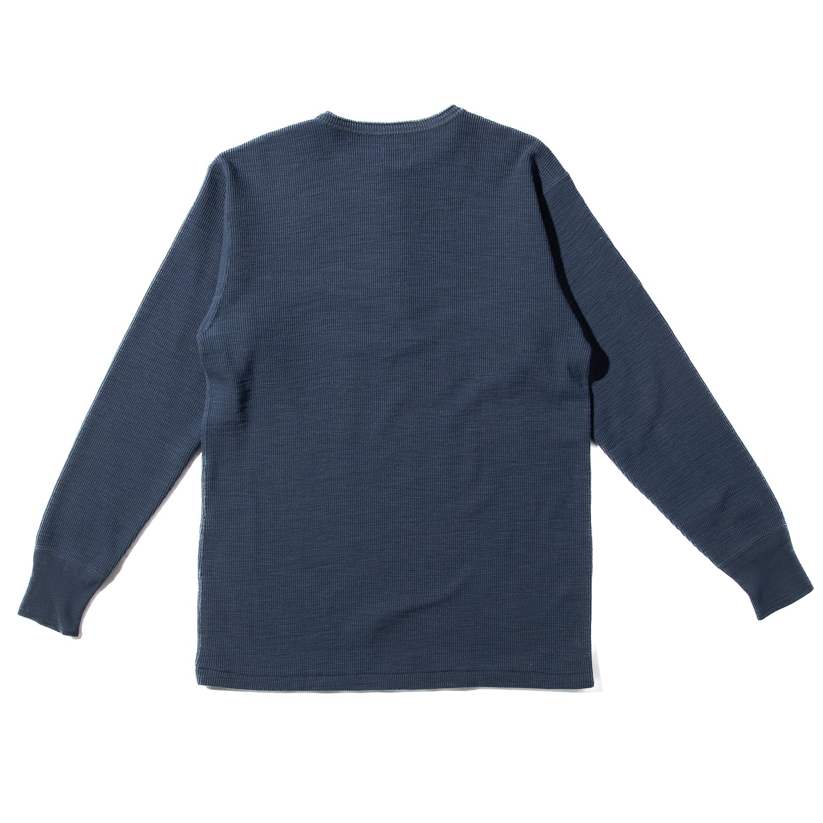 The Real McCoy's Western Cardigan Stitch Henley Shirt - Cobalt - Standard & Strange