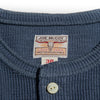 The Real McCoy's Western Cardigan Stitch Henley Shirt - Cobalt - Standard & Strange