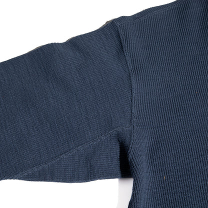 The Real McCoy's Western Cardigan Stitch Henley Shirt - Cobalt - Standard & Strange