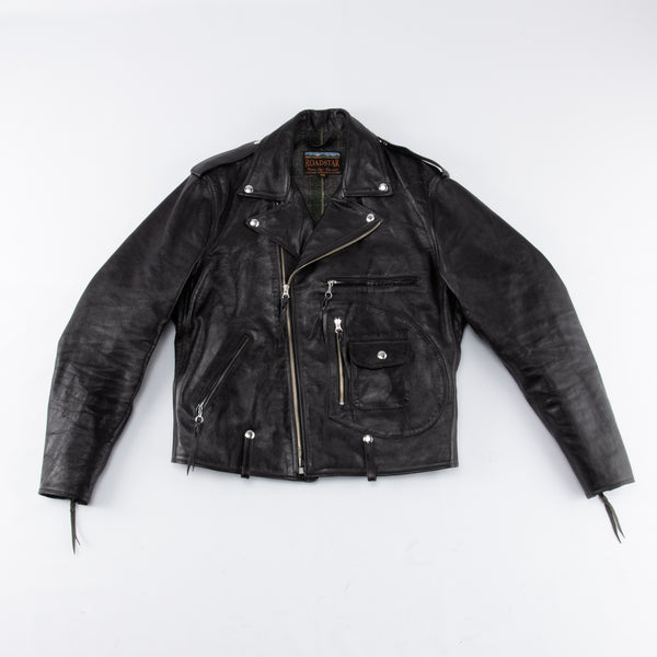 Eastman Leather Clothing Roadstar Jacket - Black Horsehide - Standard ...