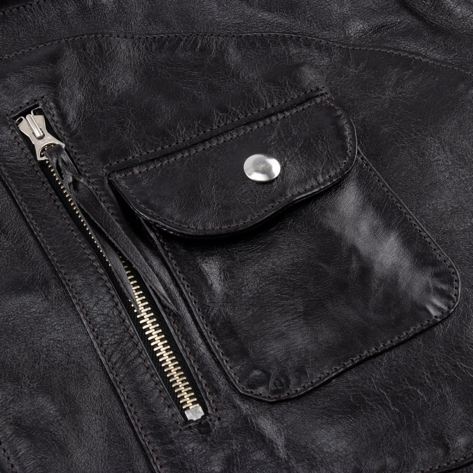 Eastman Leather Clothing Roadstar Jacket Black Horsehide Standard