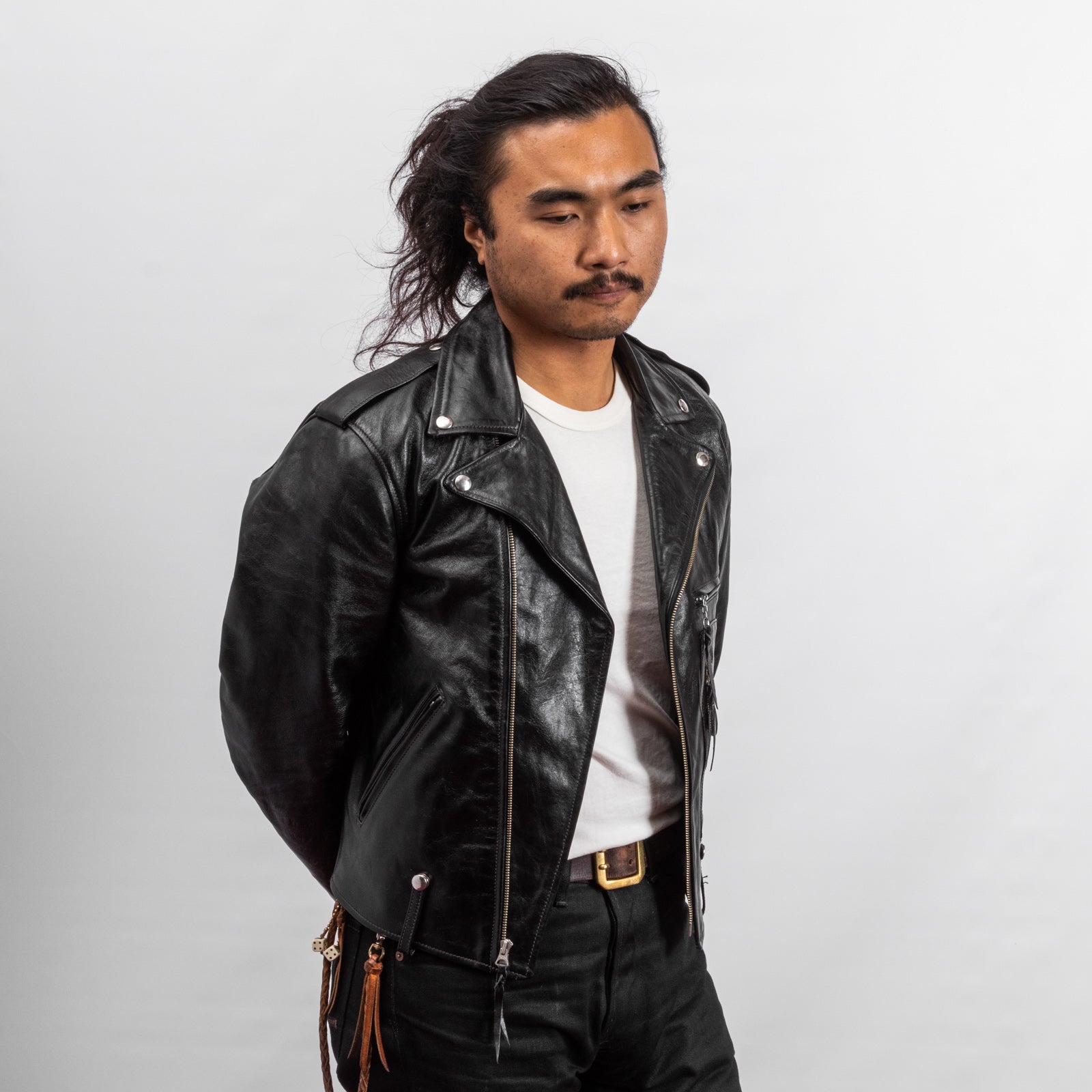 Eastman Leather Clothing Roadstar Jacket Black Horsehide Standard