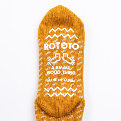 RoToTo Comfy Room Socks - Bird's Eye Dark Yellow - Standard & Strange