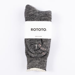 RoToTo Double Face Merino/Organic Cotton Socks - Charcoal - Standard & Strange