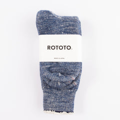 RoToTo Double Face Merino/Organic Cotton Socks - Deep Ocean - Standard & Strange