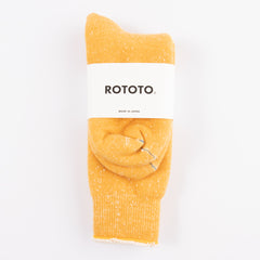 RoToTo Double Face Merino/Organic Cotton Socks - Yellow - Standard & Strange