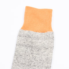 RoToTo Double Face Silk/Cotton Socks - Orange/Gray - Standard & Strange
