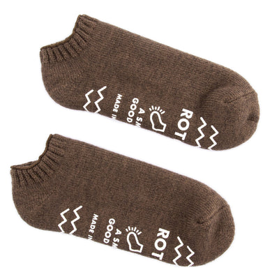 RoToTo Pile Socks Slipper - Mixed Brown - Standard & Strange