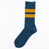 RoToTo Reversible Brushed  Mohair Socks - Dark Blue - Standard & Strange