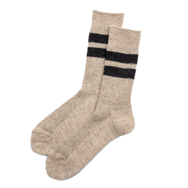 RoToTo Reversible Brushed  Mohair Socks - Raw Beige - Standard & Strange