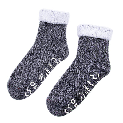 RoToTo Thermo Fleece Room Socks - Dark Charcoal - Standard & Strange