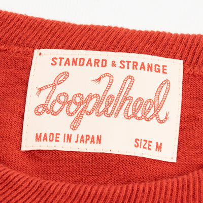 Standard & Strange Wakayama Special Loopwheel Tee - Tomato Red - Standard & Strange