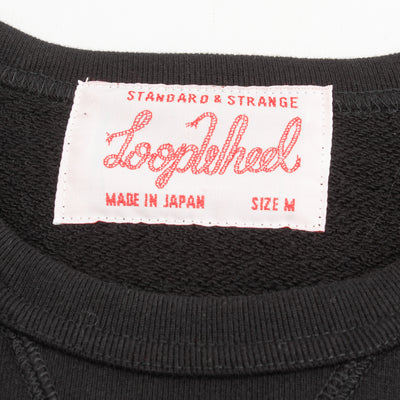Standard & Strange Wakayama Special Loopwheel Raglan Crewneck Sweatshirt - Black - Standard & Strange