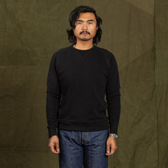Standard & Strange Wakayama Special Loopwheel Raglan Crewneck Sweatshirt - Black - Standard & Strange