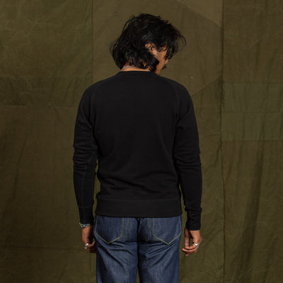 Standard & Strange Wakayama Special Loopwheel Raglan Crewneck Sweatshirt - Black - Standard & Strange