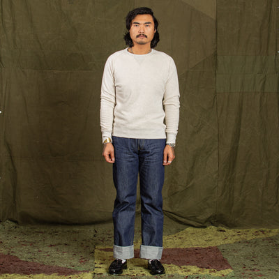 Standard & Strange Wakayama Special Loopwheel Raglan Crewneck Sweatshirt - Heather Gray - Standard & Strange