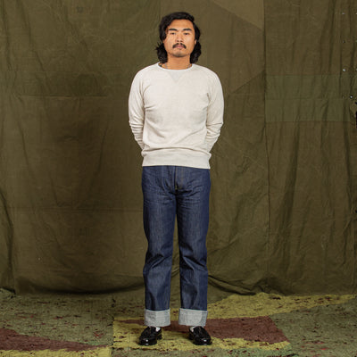 Standard & Strange Wakayama Special Loopwheel Raglan Crewneck Sweatshirt - Heather Gray - Standard & Strange