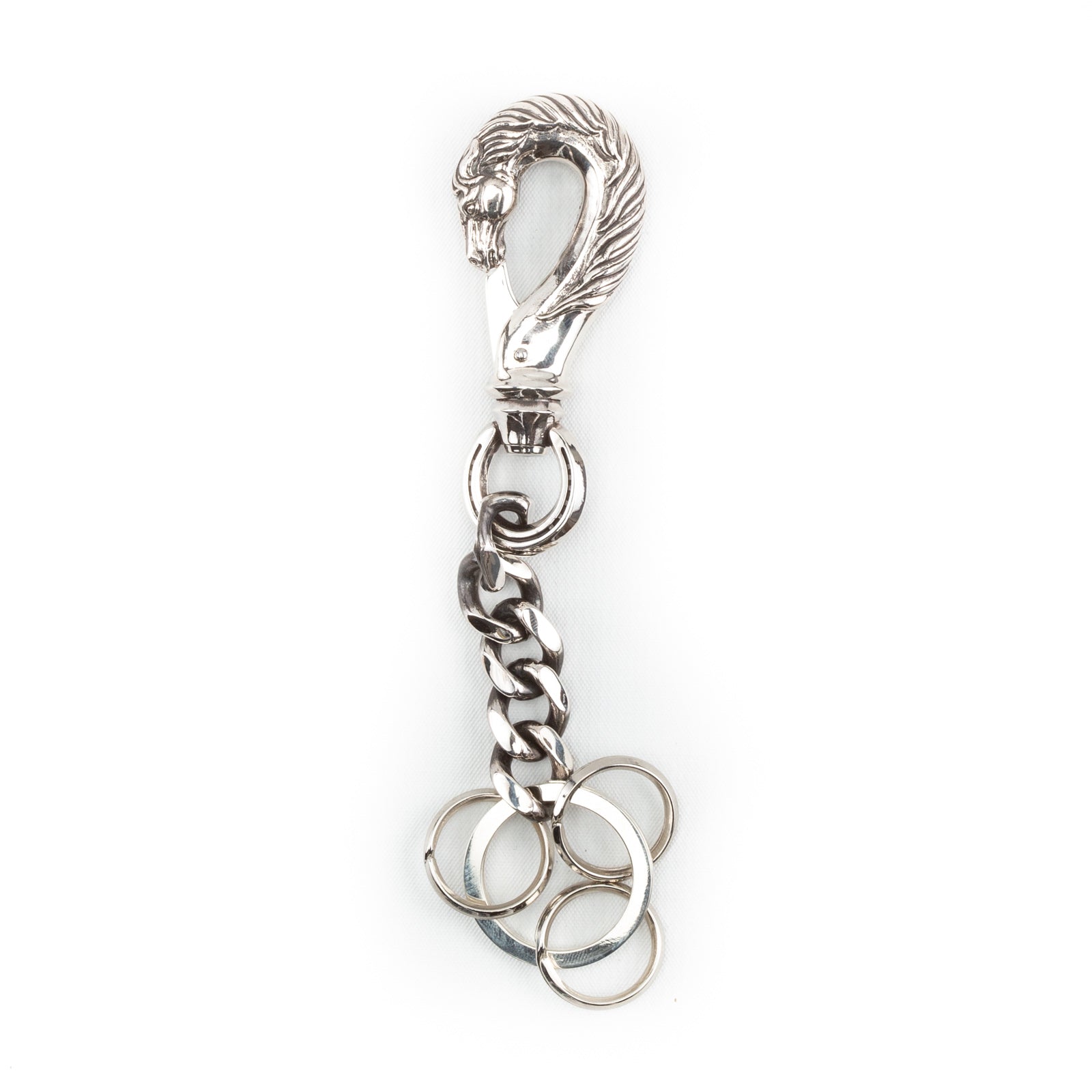 Silvertraits Wallet Key Chain with Handcrafted Beads in Sterling Silver