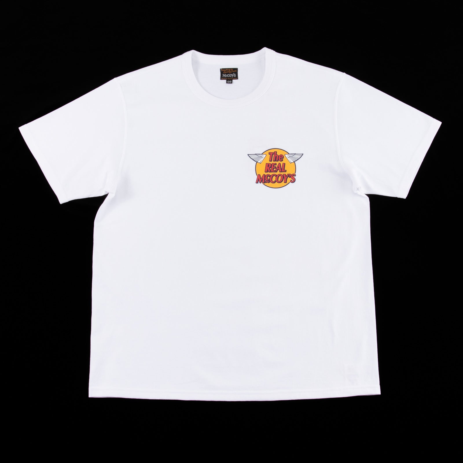 The Real McCoy's Short Sleeve Logo Tee White Standard  Strange