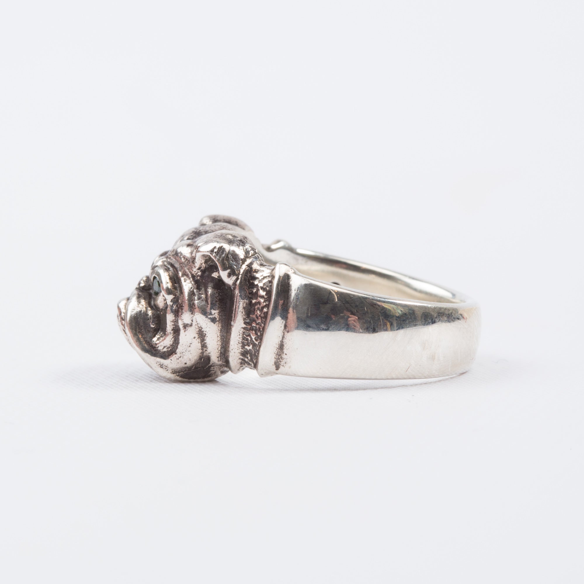 Silver Bulldog Ring