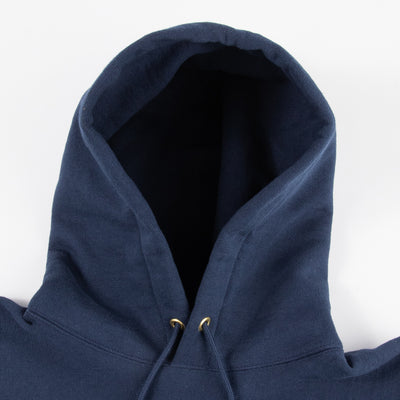 The Real McCoy's Ball Park Heavyweight Hooded Sweatshirt - Navy - Standard & Strange