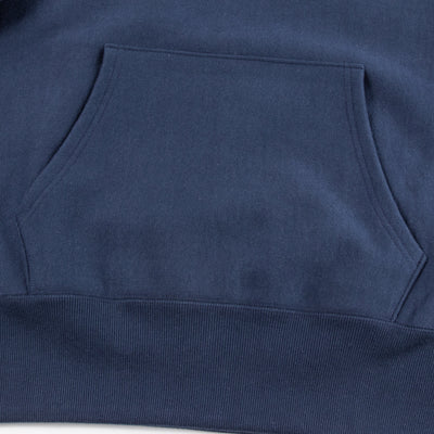 The Real McCoy's Ball Park Heavyweight Hooded Sweatshirt - Navy - Standard & Strange