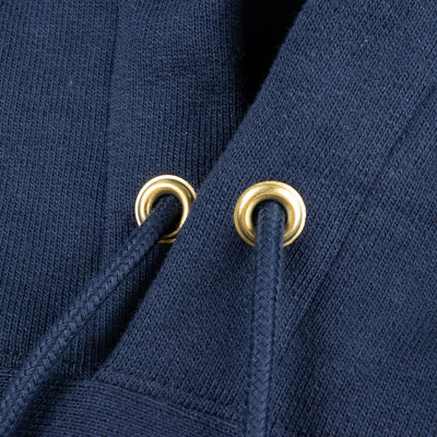 The Real McCoy's Ball Park Heavyweight Hooded Sweatshirt - Navy - Standard & Strange