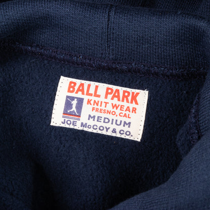 The Real McCoy's Ball Park Heavyweight Hooded Sweatshirt - Navy - Standard & Strange