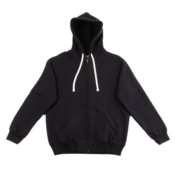 Loopwheel Full Zip Hoodie Black