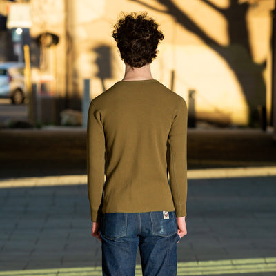 The Real McCoy's Military Thermal Shirt - Olive - Standard & Strange