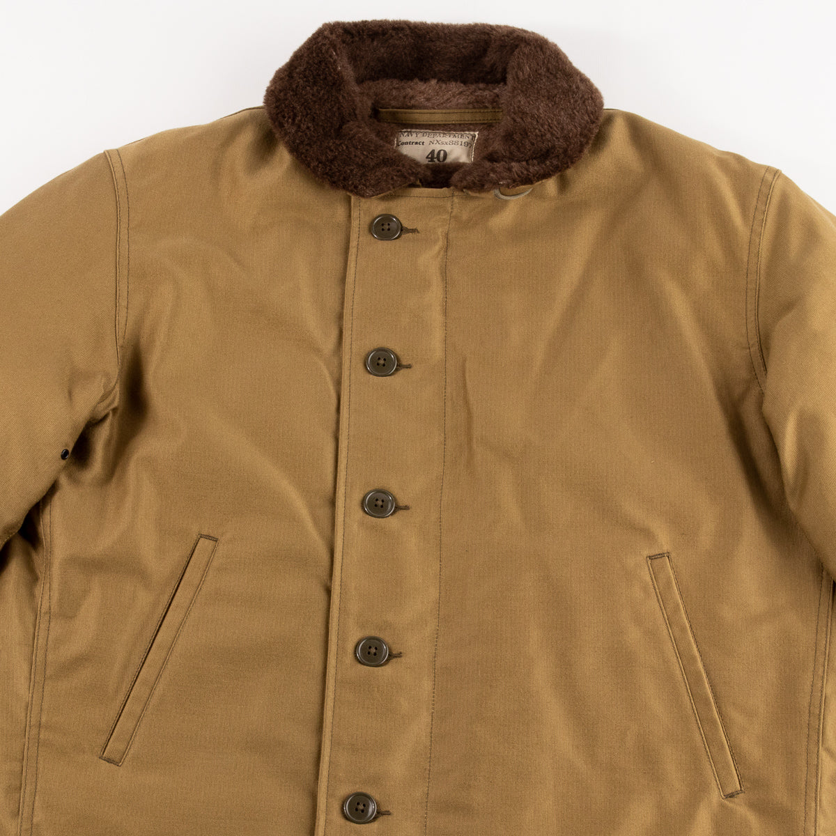 The Real McCoy's N-1 Deck Jacket - Khaki (Plain)