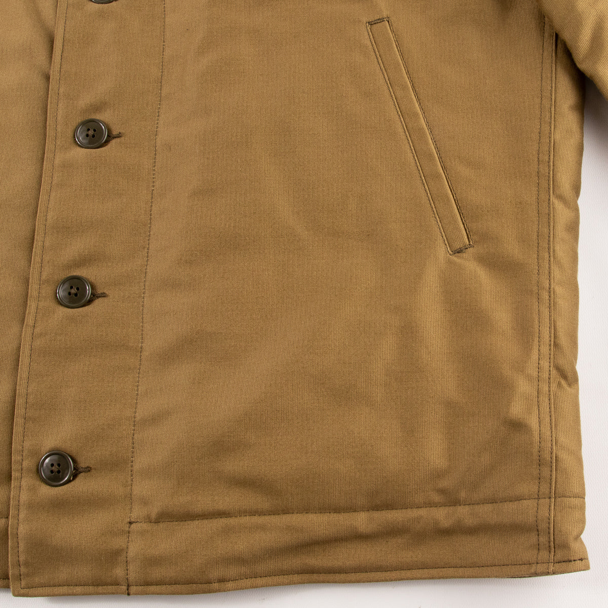 The Real McCoy's N-1 Deck Jacket - Khaki (Plain)