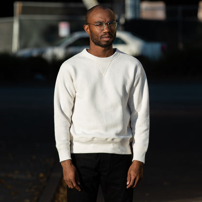 The Real McCoy's Loopwheel Crewneck Sweatshirt - Milk - Standard & Strange