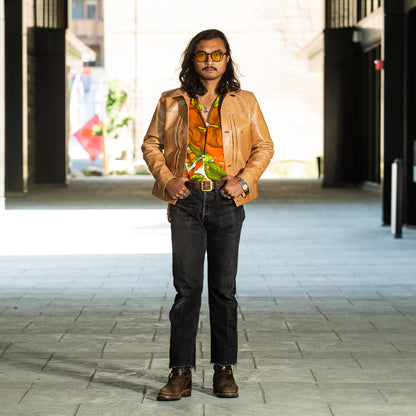 Y'2 Leather Kakishibu Persimmon Tanned Horsehide Type Jacket (KB-140-T) - Standard & Strange