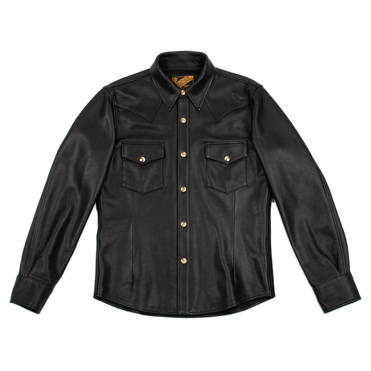 Y'2 Leather Steer Oil Western Shirt - Black (SS-13) – Standard ...