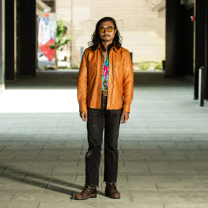 Y'2 Leather Steer Oil Western Shirt - Camel (SS-13) - Standard & Strange