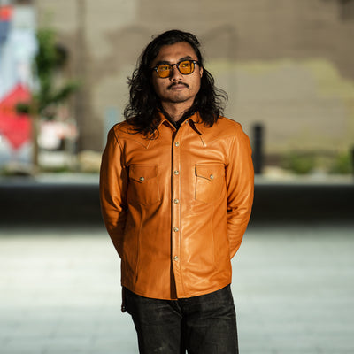Y'2 Leather Steer Oil Western Shirt - Camel (SS-13) - Standard & Strange
