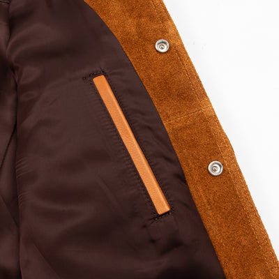 Y'2 Leather Steer Suede 3rd Type Jacket - Camel (TB-139) - Standard & Strange