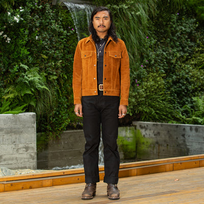 Y'2 Leather Steer Suede 3rd Type Jacket - Camel (TB-139) - Standard & Strange