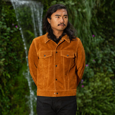Y'2 Leather Steer Suede 3rd Type Jacket - Camel (TB-139) - Standard & Strange