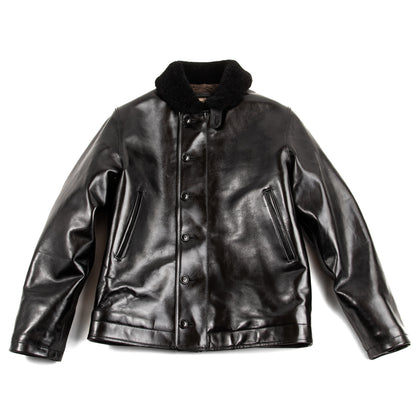 Y'2 Leather Aniline Horse N-1 Deck Jacket - Black (LN-1) - Standard & Strange