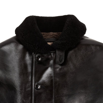 Y'2 Leather Aniline Horse N-1 Deck Jacket - Black (LN-1) - Standard & Strange