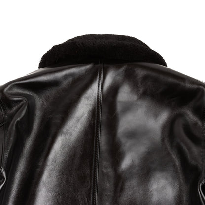 Y'2 Leather Aniline Horse N-1 Deck Jacket - Black (LN-1) - Standard & Strange